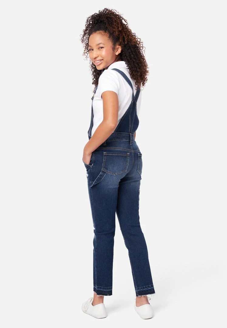 ADJMI Dark Wash Distressed Jean Overalls 4 ADJMI Dark Wash Distressed Jean Overalls