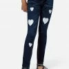 Adjmi Sequin-Accent Heart Jean Leggings Bottoms