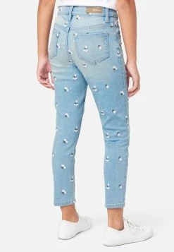 Adjmi Embroidered Cropped Jean Leggings