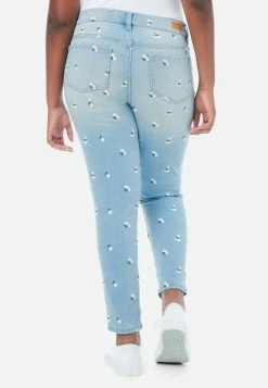 Adjmi Embroidered Cropped Jean Leggings