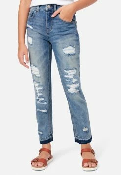 Adjmi Destructed Mini Mom Jeans