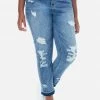 Adjmi Destructed Mini Mom Jeans