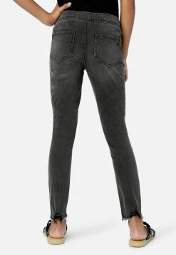 Adjmi Destructed Embellished Pull-On Jean Leggings