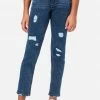 Adjmi Destructed Mini Mom Jeans Bottoms