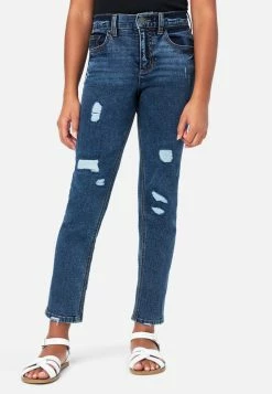 Adjmi Destructed Mini Mom Jeans Bottoms