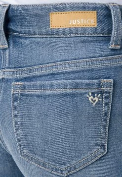 ADJMI Wrap Front Denim Skirt Bottoms