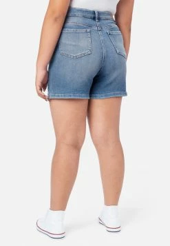 ADJMI Wrap Front Denim Skirt Bottoms