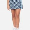 ADJMI Plaid Wrap Pleated Skirt  Bottoms
