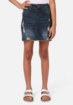 Adjmi Bottoms Distressed Denim Mini Skirt
