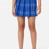 Adjmi Plaid Belted Pleated Skirt Bottoms