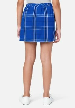 Adjmi Plaid Belted Pleated Skirt Bottoms