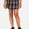 Adjmi Plaid Belted Pleated Skirt