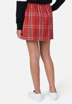 Adjmi Plaid Belted Pleated Skirt Bottoms