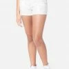 Adjmi Distressed Cuffed Mini Mom Denim Shorts Bottoms