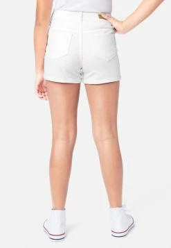 Adjmi Distressed Cuffed Mini Mom Denim Shorts Bottoms