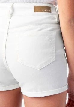 Adjmi Distressed Cuffed Mini Mom Denim Shorts Bottoms