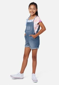 Adjmi Tie-Strap Denim Shortalls Bottoms