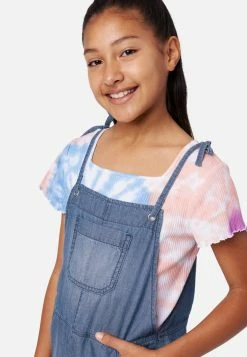 Adjmi Tie-Strap Denim Shortalls Bottoms