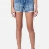 Adjmi Bottoms Tie-Waist Mini Mom Denim Shorts