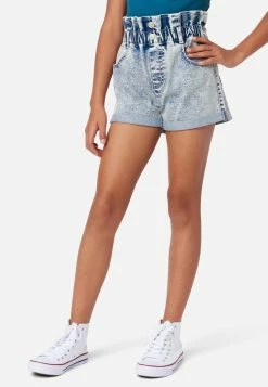 Adjmi Paperbag Denim Short Bottoms