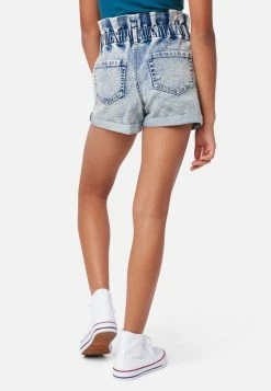 Adjmi Paperbag Denim Short Bottoms