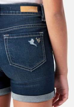 Adjmi Bottoms Distressed High-Rise Midi Denim Shorts