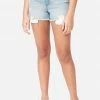 Adjmi Distressed Mini Mom Denim Shorts