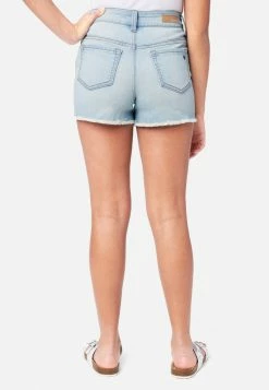Adjmi Distressed Mini Mom Denim Shorts
