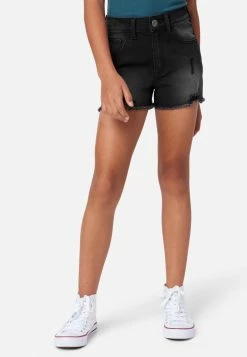 Adjmi Distressed Mini Mom Denim Shorts