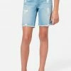 Adjmi Distressed Girlfriend Bermuda Denim Shorts