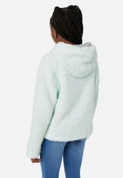 Adjmi Marled Zip-Front Sherpa Hoodie Outerwear
