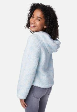 Adjmi Faux Sherpa Zip-Front Hoodie Outerwear