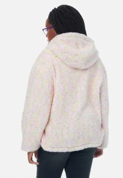 Adjmi Outerwear Faux Sherpa Zip-Front Hoodie