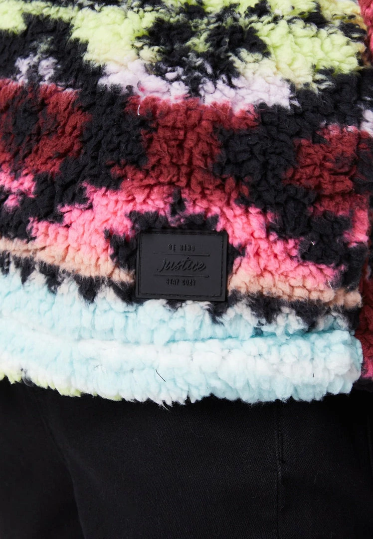 Adjmi Outerwear Patterned Faux Sherpa Zip-Front Hoodie 5 Adjmi Outerwear Patterned Faux Sherpa Zip-Front Hoodie