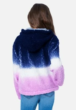 Adjmi Tie-Dye Faux Sherpa Zip-Front Hoodie