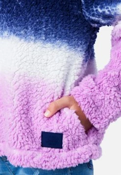 Adjmi Tie-Dye Faux Sherpa Zip-Front Hoodie