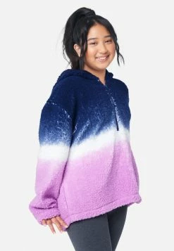 Adjmi Tie-Dye Faux Sherpa Zip-Front Hoodie