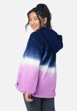 Adjmi Tie-Dye Faux Sherpa Zip-Front Hoodie