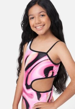 Inmocean Patterned Reversible Cut-Out One-Piece Swimsuit