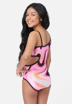 Inmocean Patterned Reversible Cut-Out One-Piece Swimsuit
