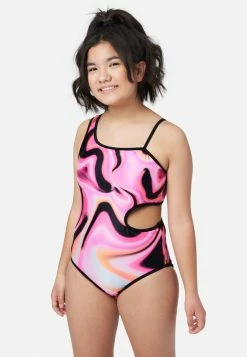 Inmocean Patterned Reversible Cut-Out One-Piece Swimsuit