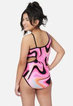 Inmocean Patterned Reversible Cut-Out One-Piece Swimsuit