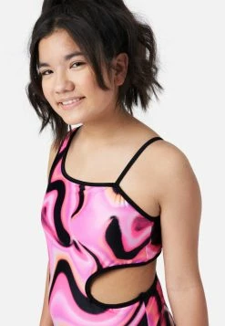 Inmocean Patterned Reversible Cut-Out One-Piece Swimsuit