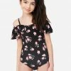 Inmocean Floral Ruffle One-Piece Swimsuit