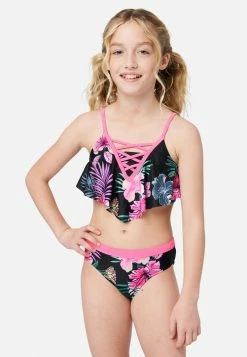 Inmocean Floral Lace-Up Bikini Swim Set 12 Inmocean Floral Lace-Up Bikini Swim Set