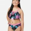 Inmocean Floral Lace-Up Bikini Swim Set