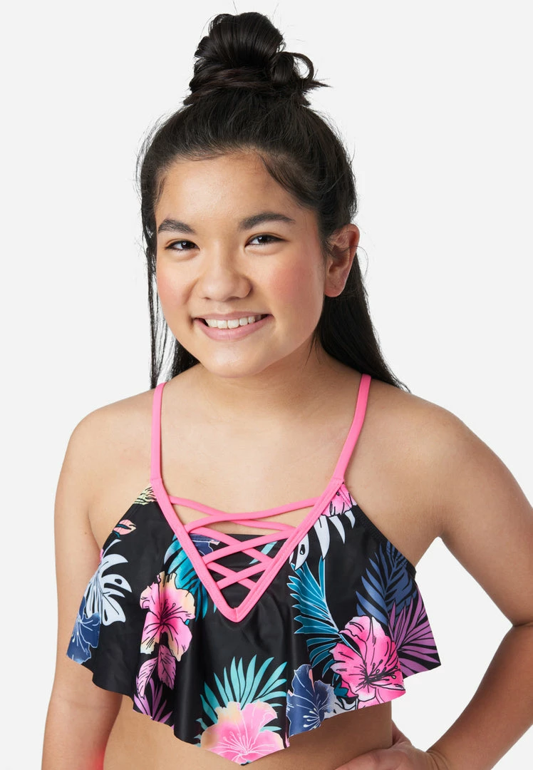 Inmocean Floral Lace-Up Bikini Swim Set 5 Inmocean Floral Lace-Up Bikini Swim Set