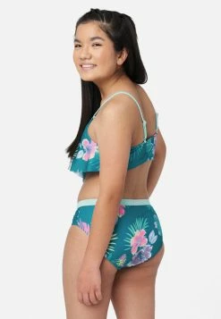 Inmocean Floral Lace-Up Bikini Swim Set