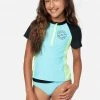 Inmocean Collection X By Justice Color Block Rash Guard Bikini Swim Set
