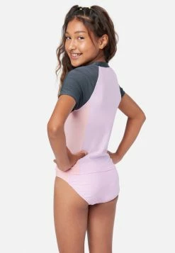 Inmocean Collection X By Justice Color Block Rash Guard Bikini Swim Set